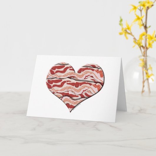 Bacon Hearted Kaart (Gele Bloem)