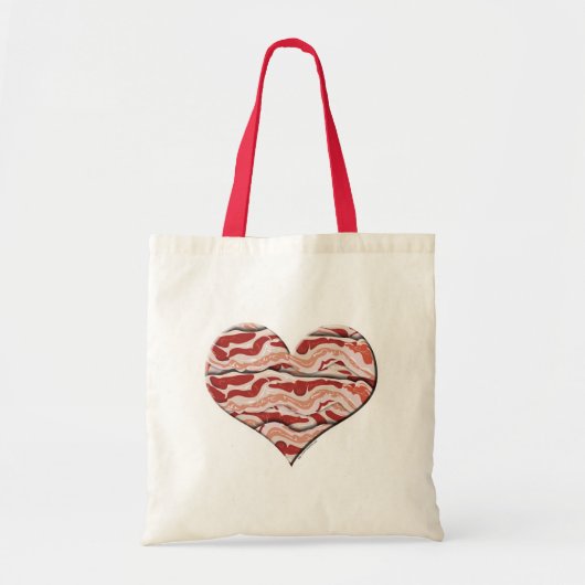 Bacon Hearted Tote Bag (Voorkant)