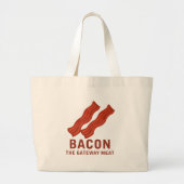 Bacon, het gatewayvlees grote tote bag (Voorkant)