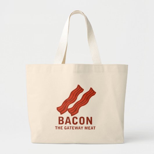Bacon, het gatewayvlees grote tote bag (Voorkant)