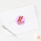 Bacon, het gatewayvlees ronde sticker (Envelop)