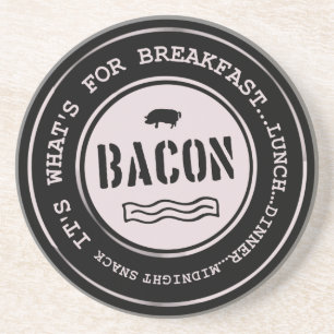 Bacon het is wat er is voor ontbijtlunch zandsteen onderzetter