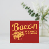 bacon - het is wat voor eten briefkaart (Staand voorkant)