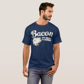 bacon - het is wat voor eten t-shirt (Voorkant volledig)