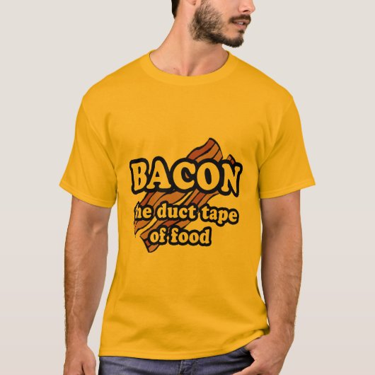 Bacon het plakband van voedsel t-shirt (Voorkant)