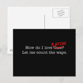 Bacon hoe ik van hen hou briefkaart (Voorkant / Achterkant)