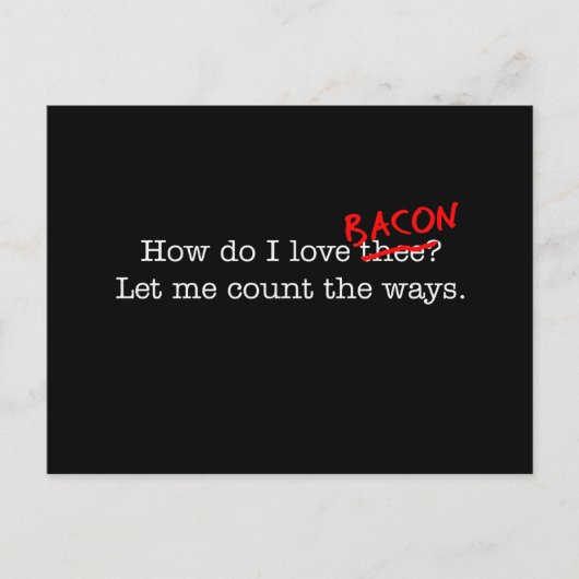 Bacon hoe ik van hen hou briefkaart (Voorkant)
