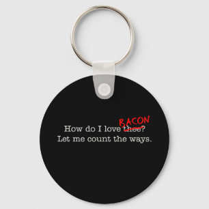 Bacon hoe ik van hen hou sleutelhanger