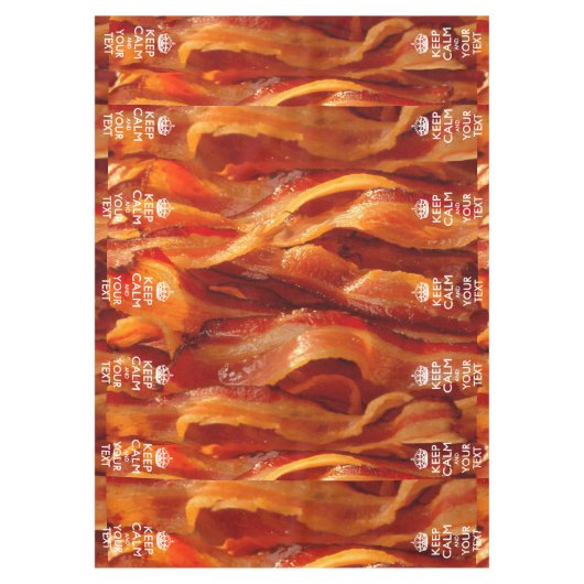 Bacon houdt kalm en heeft Jouw tekst Tafelkleed (Voorkant)