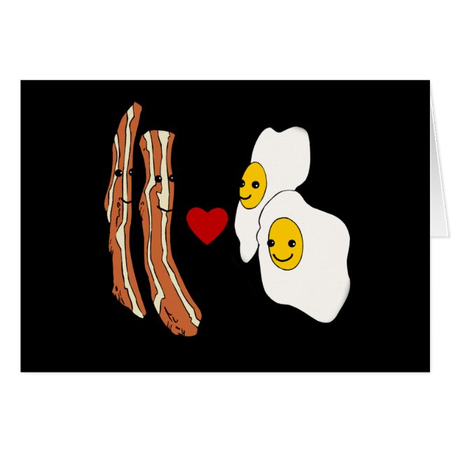 Bacon houdt van eieren Funny Bacon Design (Voorkant Horizontaal)
