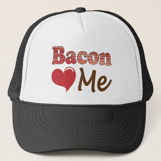 Bacon houdt van me trucker pet (Voorkant)