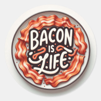 Bacon I Ronde Sticker
