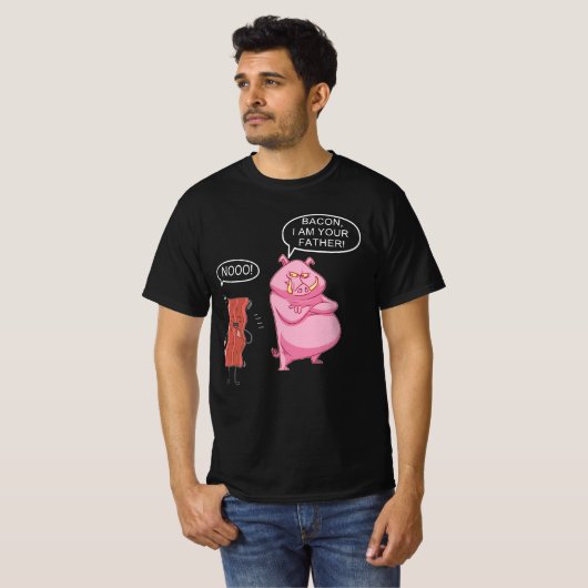 Bacon ik ben je vader t-shirt (Voorkant volledig)