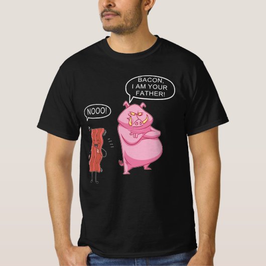 Bacon ik ben je vader t-shirt (Voorkant)