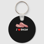 BACON Ik hou van Bacon Funny Bacon Lover Sleutelhanger (Achterkant)
