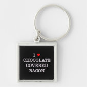 Bacon Ik hou van chocolade Sleutelhanger (Voorkant)