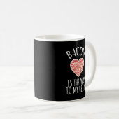 Bacon is de weg naar mijn hart Grappige bacon Koffiemok (Voorkant rechts)