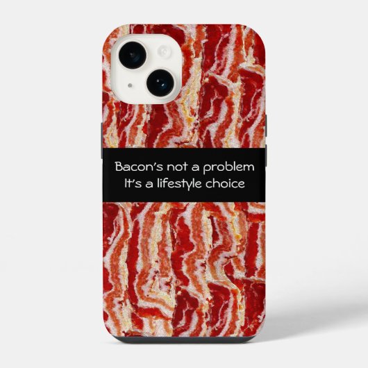 Bacon is geen probleem iPhone hoesje (Achterkant)