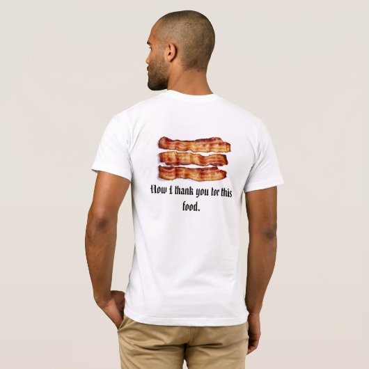 Bacon is goed t-shirt (Achterkant volledig)