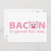 Bacon is goed voor mij briefkaart (Voorkant / Achterkant)