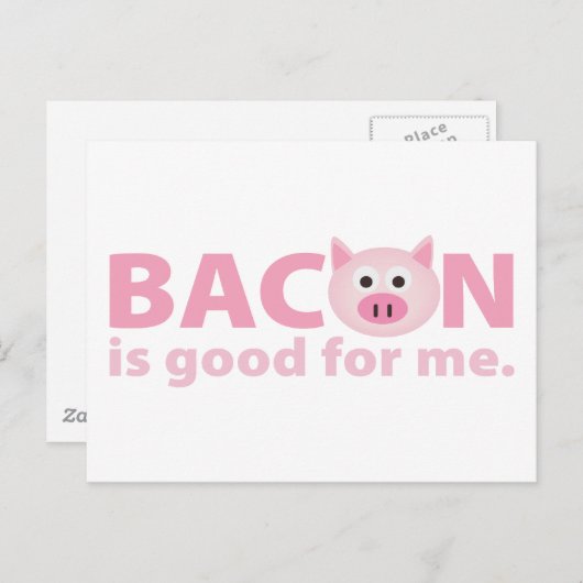Bacon is goed voor mij briefkaart (Voorkant / Achterkant)