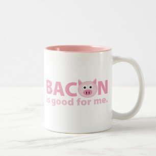 Bacon is goed voor mij tweekleurige koffiemok
