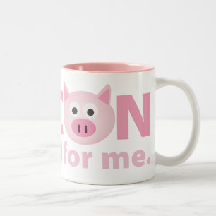 Bacon is goed voor mij tweekleurige koffiemok