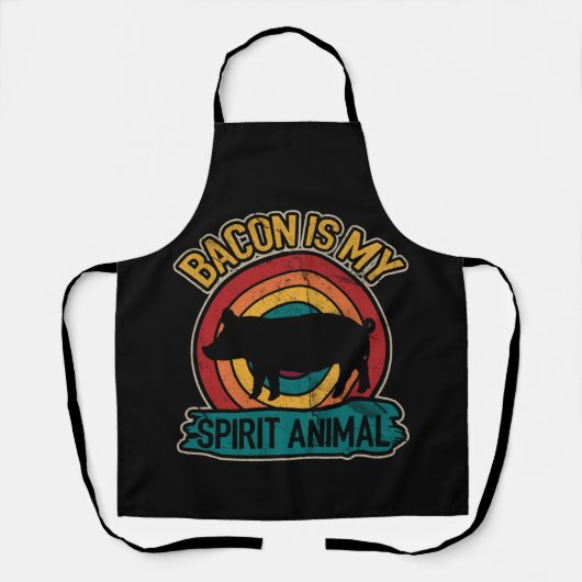 Bacon Is Mijn Geest Dier Bacon Liefhebber Grillen Schort (Voorkant)