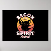 Bacon is mijn gespierde dierlijke grappige bacon L Poster (Voorkant)