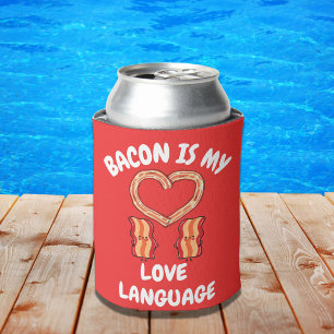 Bacon is mijn liefdestaal blikjeskoeler