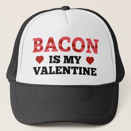 Bacon is mijn Valentijn Trucker Pet (Voorkant)