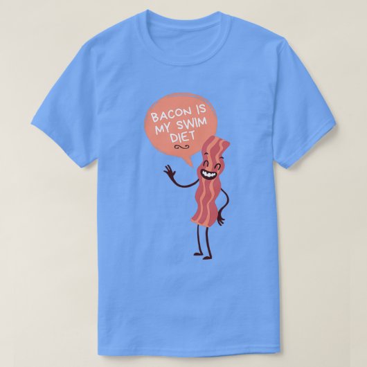 Bacon is mijn zwemdieet t-shirt (Design voorkant)