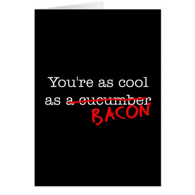 Bacon Je bent zo Cool als (Voorkant)