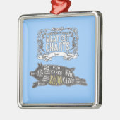 BACON kent je delen vlees Metalen Ornament (Links)