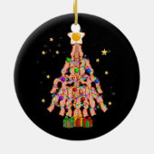 Bacon Kerstboom Ei Top Varkensliefhebber Vrolijk K Keramisch Ornament (Achterkant)
