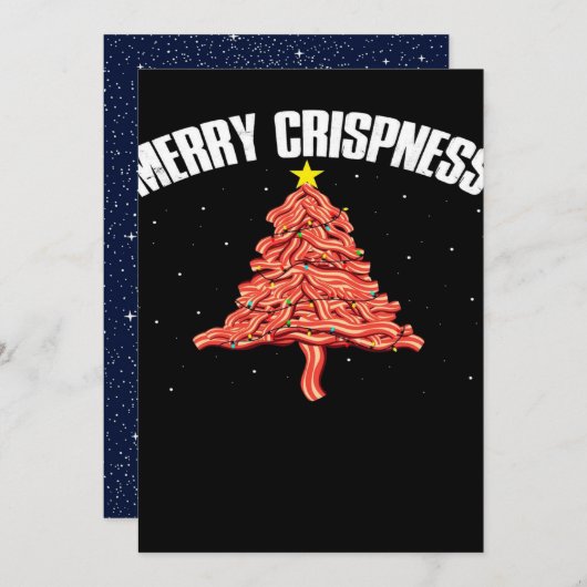 Bacon kerstboom_ feestdagenkaart (Voorkant / Achterkant)