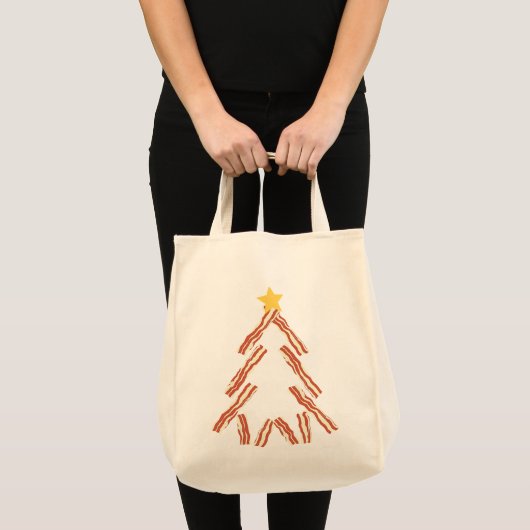 Bacon kerstboom tote bag (Voorkant (product))