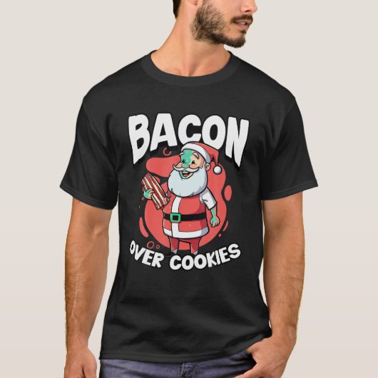 Bacon Kerstmis Sinterklaas Vlees Liefhebber Kerstm T-shirt (Voorkant)