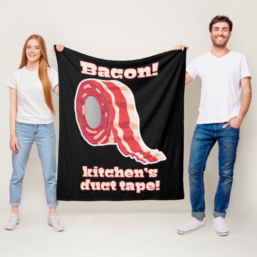 Bacon... Keuken's dikke band! Fleece Deken (In situ)