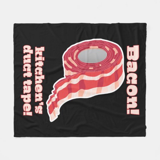 Bacon... Keuken's dikke band! Fleece Deken (Voorkant (Horizontaal))