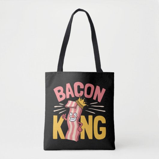 Bacon King Liefhebber Mannen Tote Bag (Voorkant)