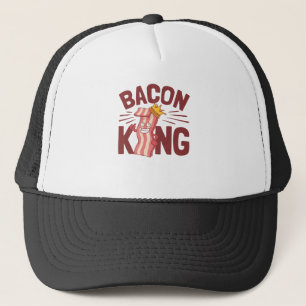 Bacon King Meat Lover Gifts for Men Boy Trucker Pet