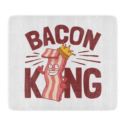 Bacon King Vleesliefhebber Cadeaus voor Mannen Jon Snijplank (Voorkant)