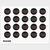 Bacon kruik van wijn ronde sticker (Vel)