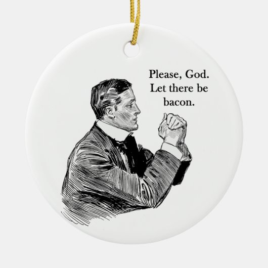 Bacon Let er op Keramisch Ornament (Voorkant)