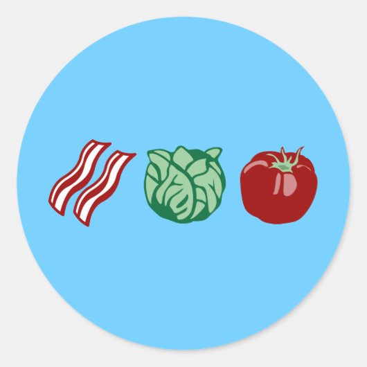 Bacon Lettuce & Tomato - De BLT! Ronde Sticker (Voorkant)