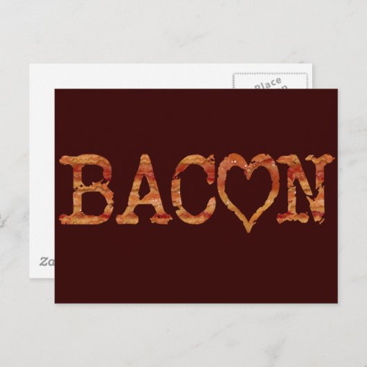 Bacon LOVE Briefkaart (Voorkant / Achterkant)