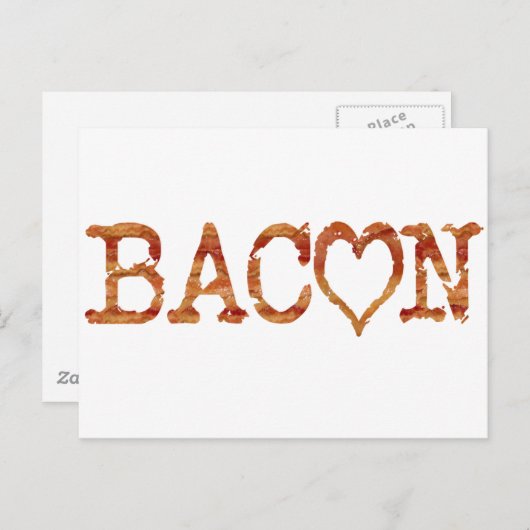 Bacon LOVE Briefkaart (Voorkant / Achterkant)