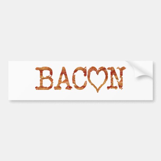 Bacon LOVE Bumpersticker (Voorkant)