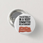 Bacon Love - een serieus Relatie Ronde Button 3,2 Cm (Voorkant /achterkant)